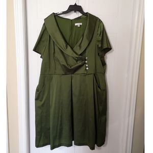Vintage Inspired Formal Shirt Dress Laura Plus